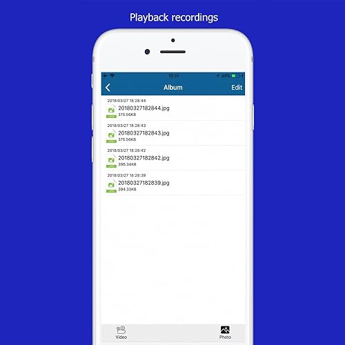 Miniatura 6 de Emerson Cámara de vigilancia de seguridad para el hogar con WiFi, audio bidireccional, visión nocturna, detección de movimiento, 1080P, ER108001