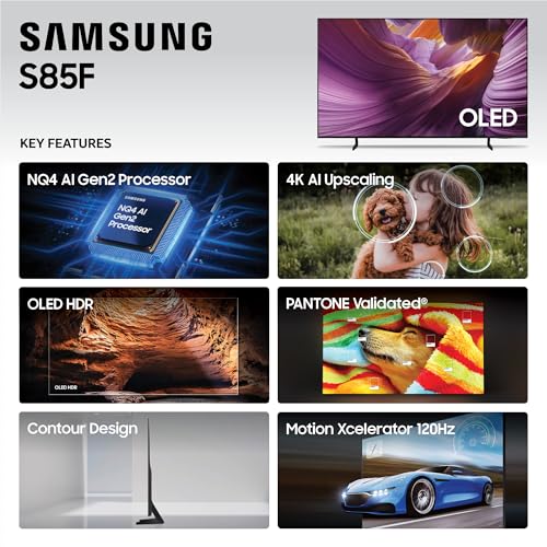 Image of Samsung 55-Inch Class OLED 4K S85F Series, Vision AI Smart TV (2025 Model, 55S85F) Object Tracking Sound Lite w /Dolby Atmos, NQ4 AI Gen2 Processor, Contour Design, Color Booster Pro, Alexa Built-in