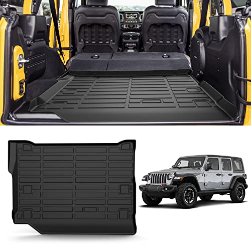Trunk Mat For Jeep Wrangler 4Xe, Merxeng Car Trunk Protector All-Weather Rear Cargo Area Mat Protective Floor Mat For 2021-2023 Jeep Wrangler 4Xe #TOP8