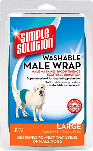 Simple Solution Washable Male Wrap Dog Diaper - Large