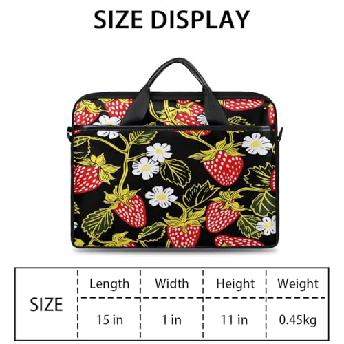 Bolso para laptop 15 pulgadas con diseño de fresas miniatura 2