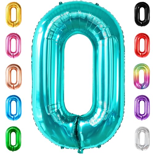 Image of KatchOn Aqua Blue 0 Balloons 40 Inch