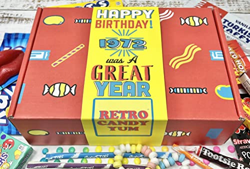 Retro Candy Yum 1972 52Nd Birthday Gift Box Of Nostalgic Retro 70S Candy Mix From Childhood For 52 Year Old Man Or Woman Born Back In 1972 Jr thumb #1
