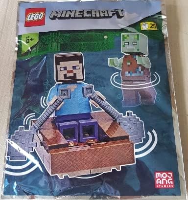 Miniatura 3 de LEGO Minecraft Steve con minifiguras de zombies ahogados