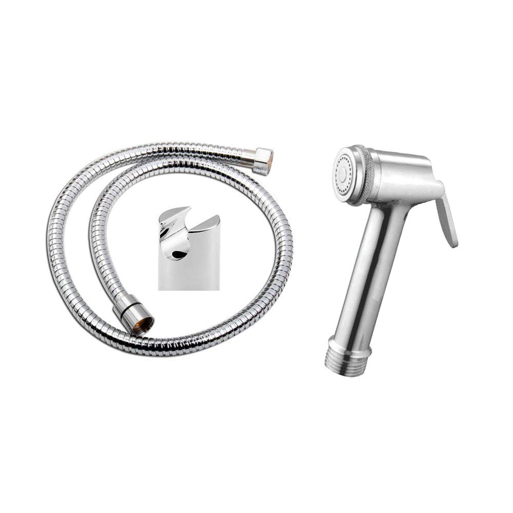 ZAP Delta Brass Health Faucet/Handheld Spray with 1.25 m Stainless Steel Tube and Wall Hook-Chrome Finish Bidet with Hose and Holder/Clutch Set (B07W6WGHNY) Amazon Price History, Amazon Price Tracker