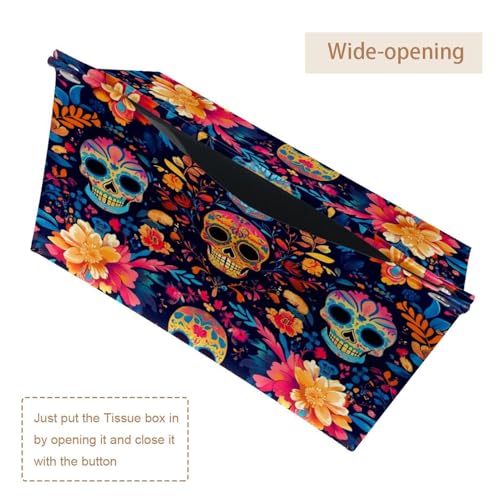Boîte à mouchoirs Halloween squelette lot de 2 distributeurs de serviettes de table