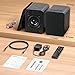 Saiyin Powered Bluetooth Bookshelf Speakers, 40W Record Player Speakers with 3'' Dual Cone Drivers for Full Range in Powerful Sound, Stereo Speakers for Turntable PC TV AUX/Optical/TV-ARC Input
