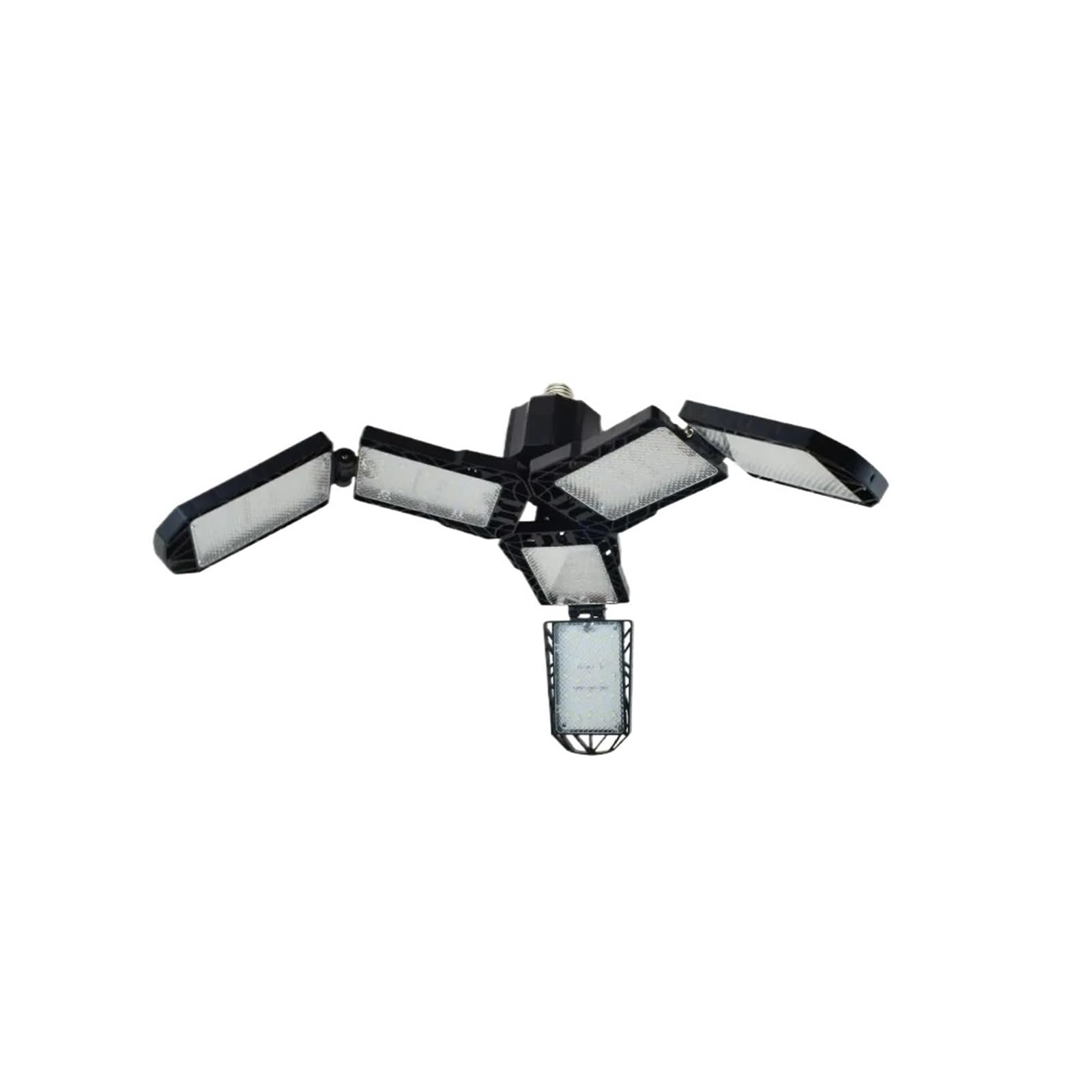 Foldable LED Bulbs E27 Work Lamp Garage Light Adjustable Multi Panel Market Shop Ceiling Lamp for Workshop Warehouse Lighting(6-Leaf Light)