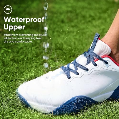 Mens Wide Golf Shoes Spikeless Waterproof Lightweight Outdoor Golf Sport Training Sneakers4