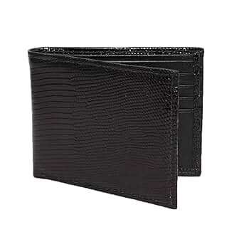 Tシャツ・カットソー DAKS Real Lizard l Decoration Black Half Wallet DBWA4F73 Torino Leather Genuine Lizard Billfold Wallet - Black at