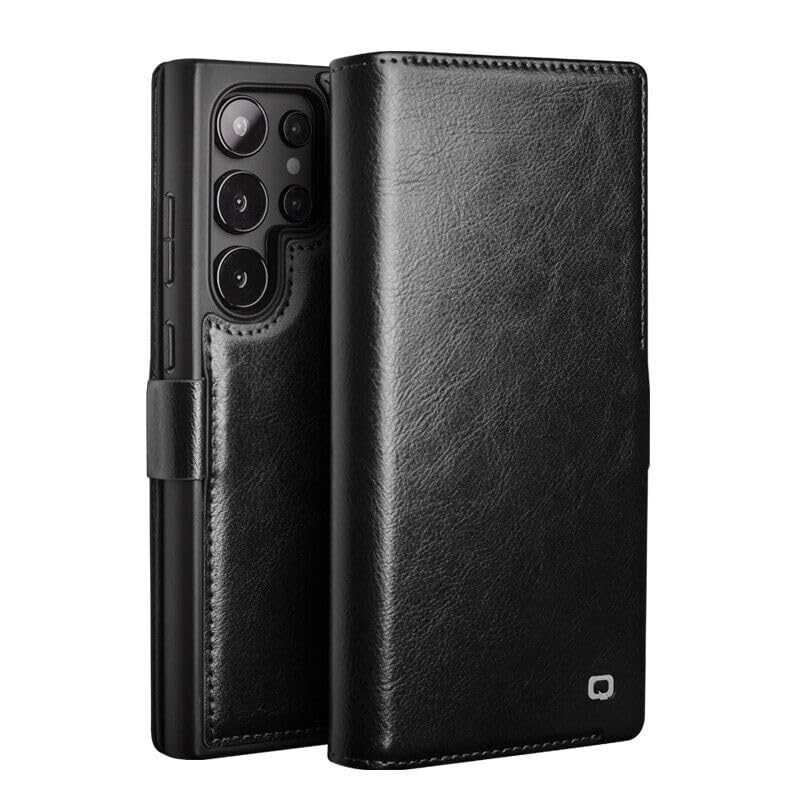 Étui portefeuille Samsung S24 Plus cuir noir : protégez votre écran des chutes et rayures