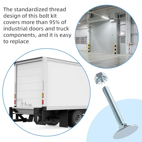 Image of 2 inch Elevator Bolt & Nut Kit (10 Pcs) Compatible with Todco and Whiting Door, for Truck Rolling Doors, High-Speed Rolling Doors, Elevating Door Components