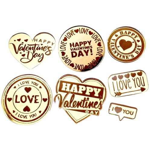 Adornos decorativos para cupcakes de San Valentín, accesorios para fiestas de acrílico para ocasiones festivas, decoraciones de San Valentín para fiestas, para hornear galletas, bodas, golosinas y