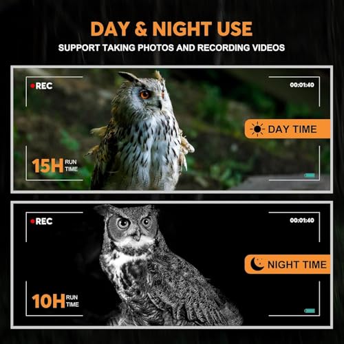 Image of WOSPORTS 4K Night Vision Goggles - up to 80X Total Magnification, 10X Optical + 8X Digital Zoom, 1315FT Vision Range, 5000mAh Rechargeable Battery, Gifts for Men