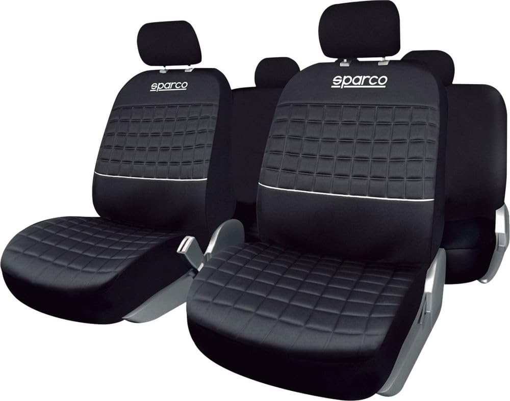 Sparco SPC1042SV Set Coprisedili per Auto, 11 Pezzi, Lazio, Grigio