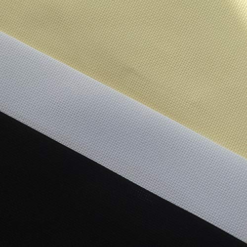 Image of 12 inch x 18 inch by 3 Pack 14CT Counted Cotton Aida Cloth Cross Stitch Fabric (White+Cream+Black)