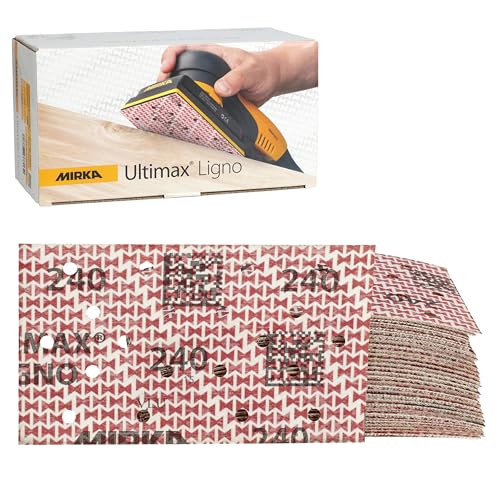 Image of Mirka Abrasive Sheets Ultimax Ligno 3x5 Hook and Loop P240 50 Pack