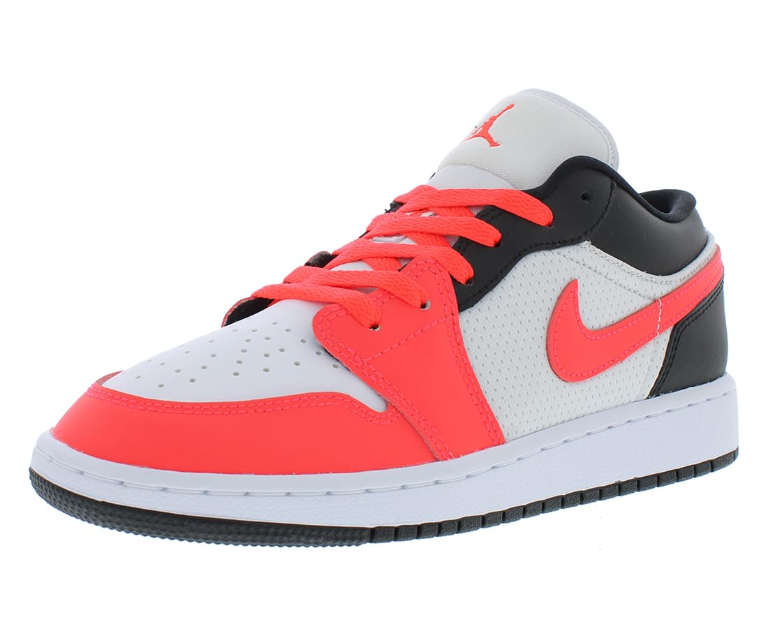 NIKE Jordan Air 1 Low SE (GS) Blanco/Negro/Naranja Unisex NiƱo FB4420-616, Blanco Negro Naranja, 38 EU