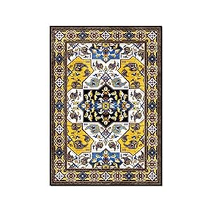 Europese stijl exotisch paleis geel blauwe bloemen Perzische etnische stijl woonkamer studie vloermat slaapkamer…