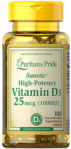 Puritans Pride Vitamin D3 1000 Iu Softgels, 100 Count