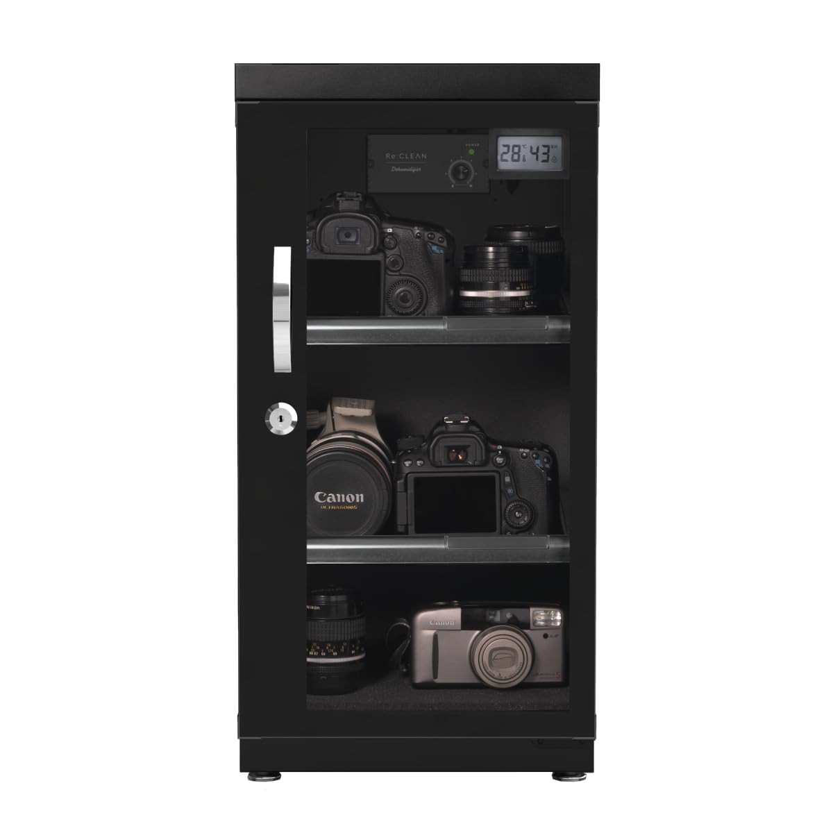 No.m8 防湿庫 ドライボックス  リクリーン Amazon | リクリーン 防湿庫 デジタル湿度計 5年保証 ドライボックス