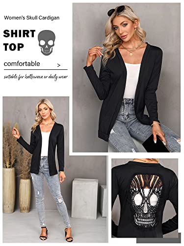 Women Cardigan Tops Long Sleeve Open Front Back Cutout Shirts Sexy Gothic Cardigan4