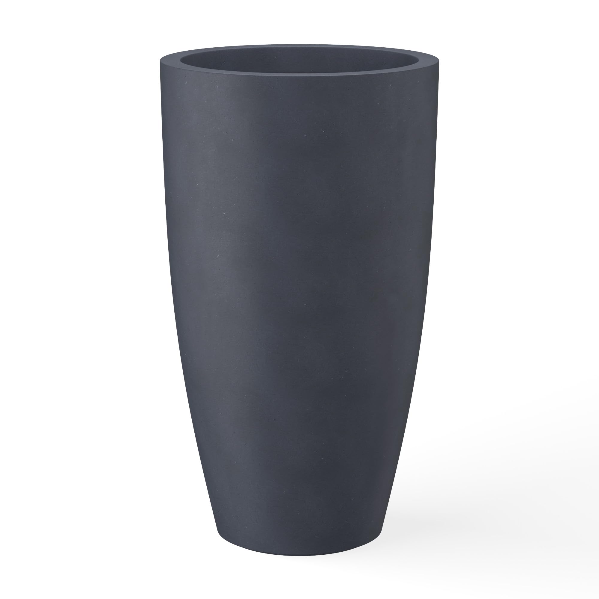 Kante Planter, Concrete, Charcoal, 23.6" H