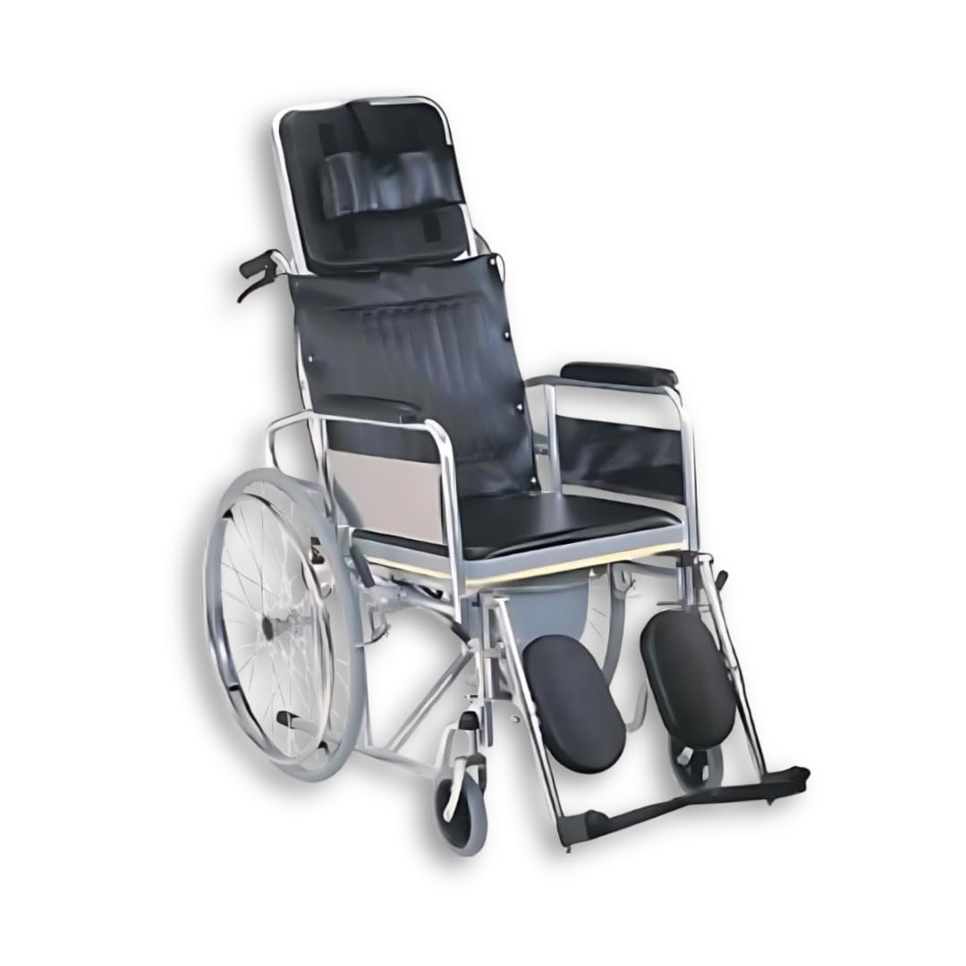 Karma Rainbow 8 Reclining Wheelchair with Commode - Comfortable Recline & Hygiene Support-image-48