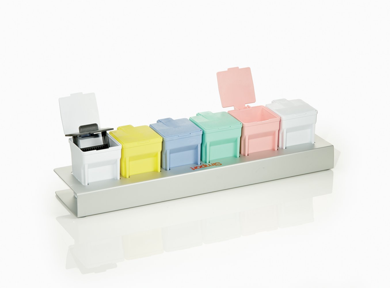 SIMPORT EasyDip Kit,with 6 Ass.Staining Jars&and One Rack Qty(1) - SIM