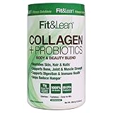 Fit & Lean Collagen + Probiotics- Grass-fed Collagen Peptide Powder, Unflavored, 12.64oz