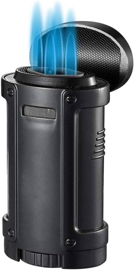 Visol Rhino Quad Torch Flame Refillable Gas Lighter (Shipped Without Butane) (Blue)