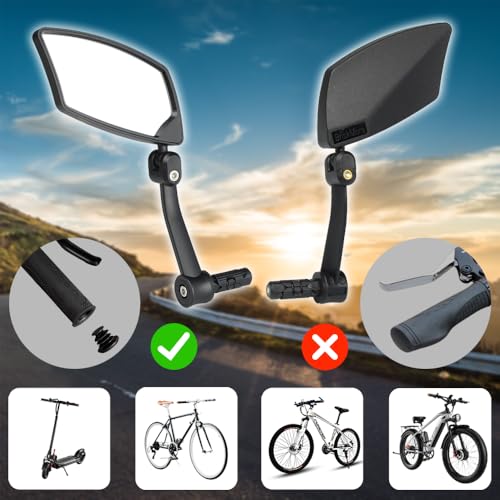 Espejo retrovisor de e-bike con lente de vidrio convexa BriskMore 2
