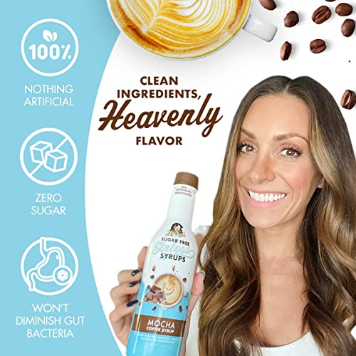 Sugar Free 3Pk Mocha Sinless Syrup- Mocha Sugar Free Coffee Syrup, Keto Friendly, Zero Carbs, Plant Based, Natural & Organic Ingredients, No Artificial Anything, No Sugar, Diabetic Friendly. #TOP1