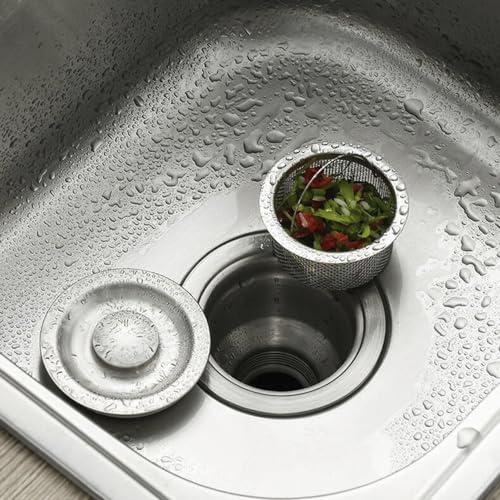Colador para fregadero de cocina de acero inoxidable 3 pulgadas miniatura 6
