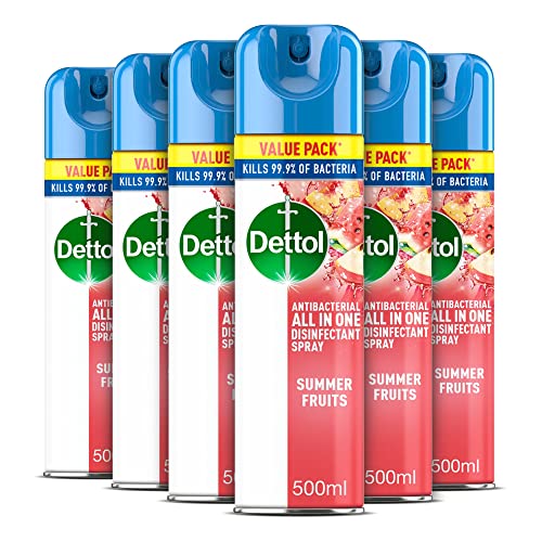 Dettol Antibacterial All in One disinfectant Spray Summer Fruits 500ml x 6