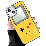 スマホケース クッション ゲーム機風 ゲーム ユニーク 03：イエロー iphone15 対応ケース