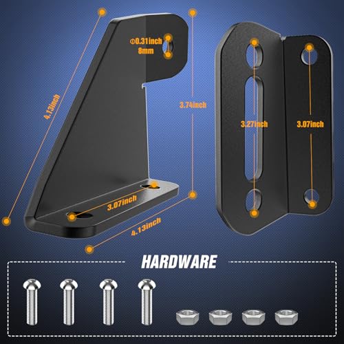 Image of Nilight Light Bar Mounting Brackets for 40-42 Inch LED Straight Curved Lights UTV Roof Upper Windshield Compatible with Yamaha YXZ 1000 1000R Models 2016 2017 2018
