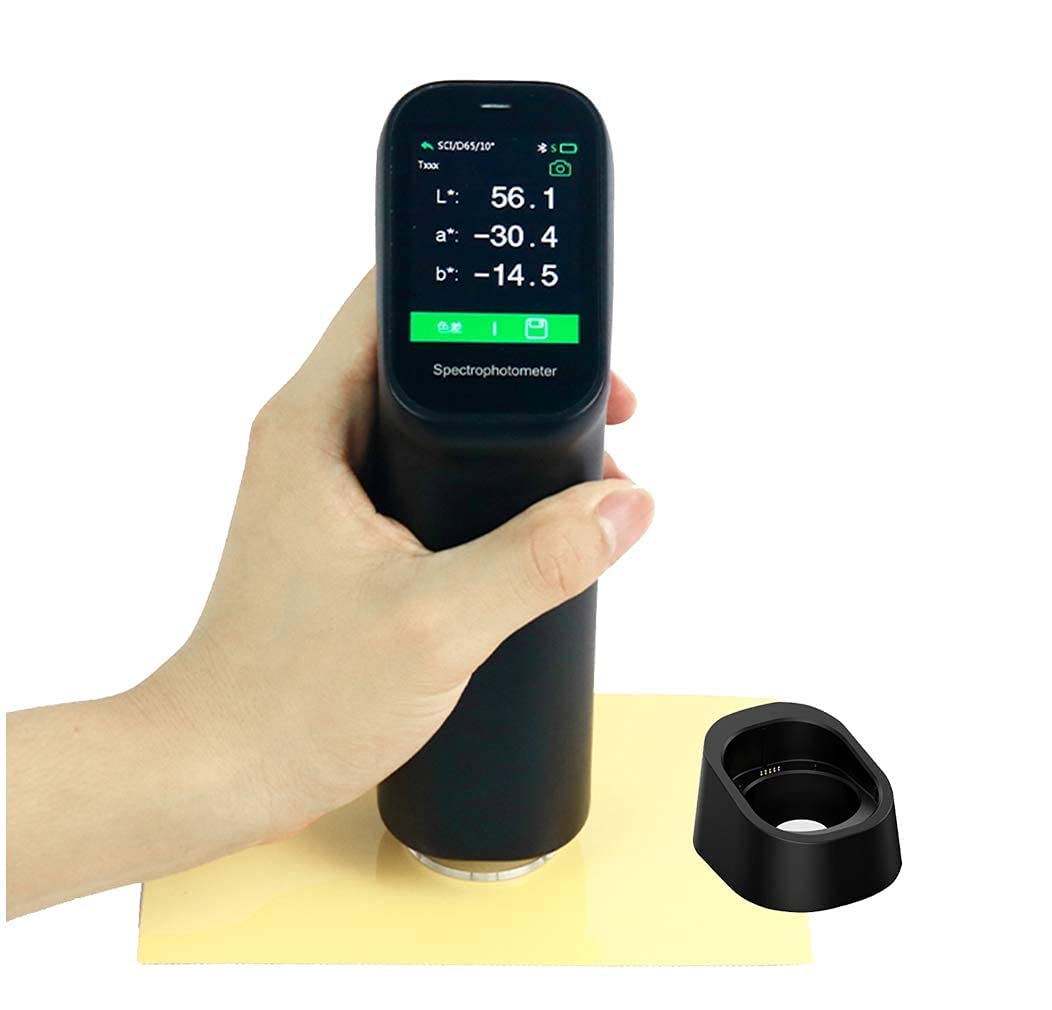 Portable Spectrophotometer Lab Color Difference Tester Meter with Caliber 8mm 2.4 inches Color Screen