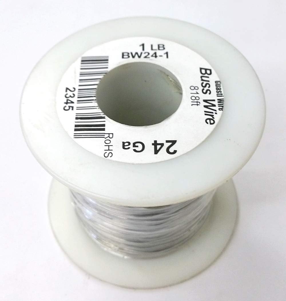 24AWG Bare Tinned Copper Bus Wire - 1 Pound Roll
