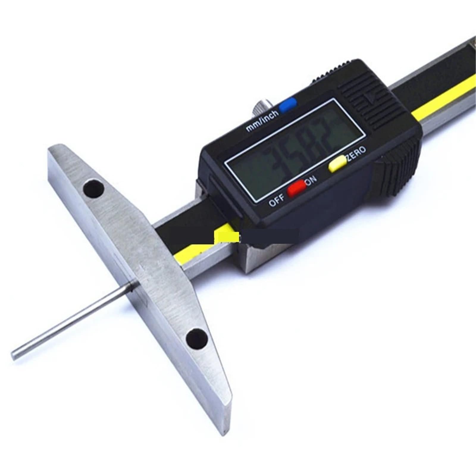0-50mm 0-100mm 0-150mm 0.01mm cyfrowy głębokościomierz z wąskim prętem elektroniczny miernik głębokości bieżnika opony suwmiarka z cienkim prętem(0-50mm)