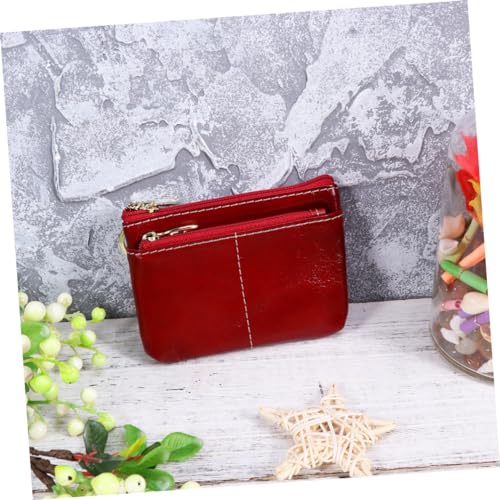 Vintage Zipper Wallet for Women Dual Coin Purse with Key Ring Stylish Handbag for Cards Cash Brown Oil Wax Leather Large Capacity for Daily Use Special Occasions3