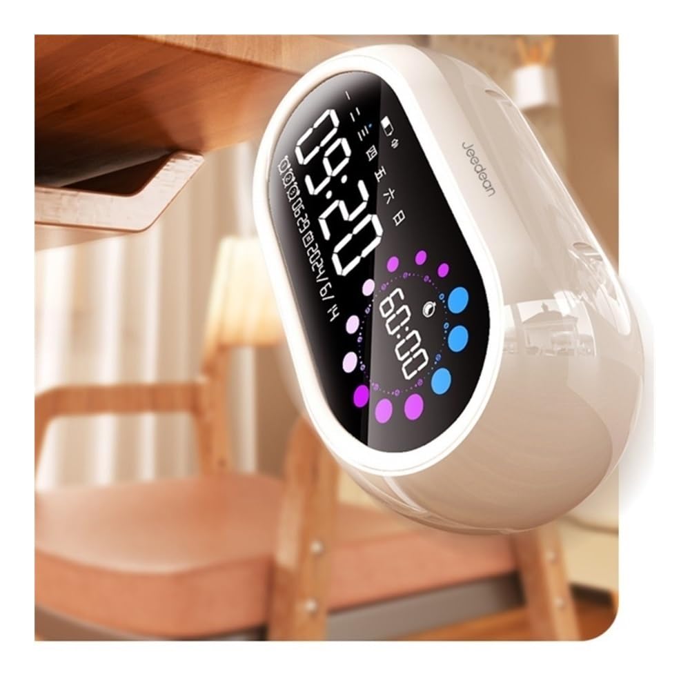 Despertador Despertador Estudiantes Despertador Llamada Reloj Electrónico Niños y Niñas de Secundaria(White)