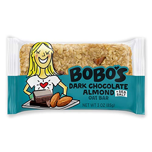 Bobo's Oat Bars (Dark Chocolate Almond Sea Salt, 12 Pack Of 3 Oz Bars) Gluten Free Whole Grain Rolled Oat Bars - Great Tasting Vegan On-The-Go Oatmeal Snack, Made In The Usa #TOP25
