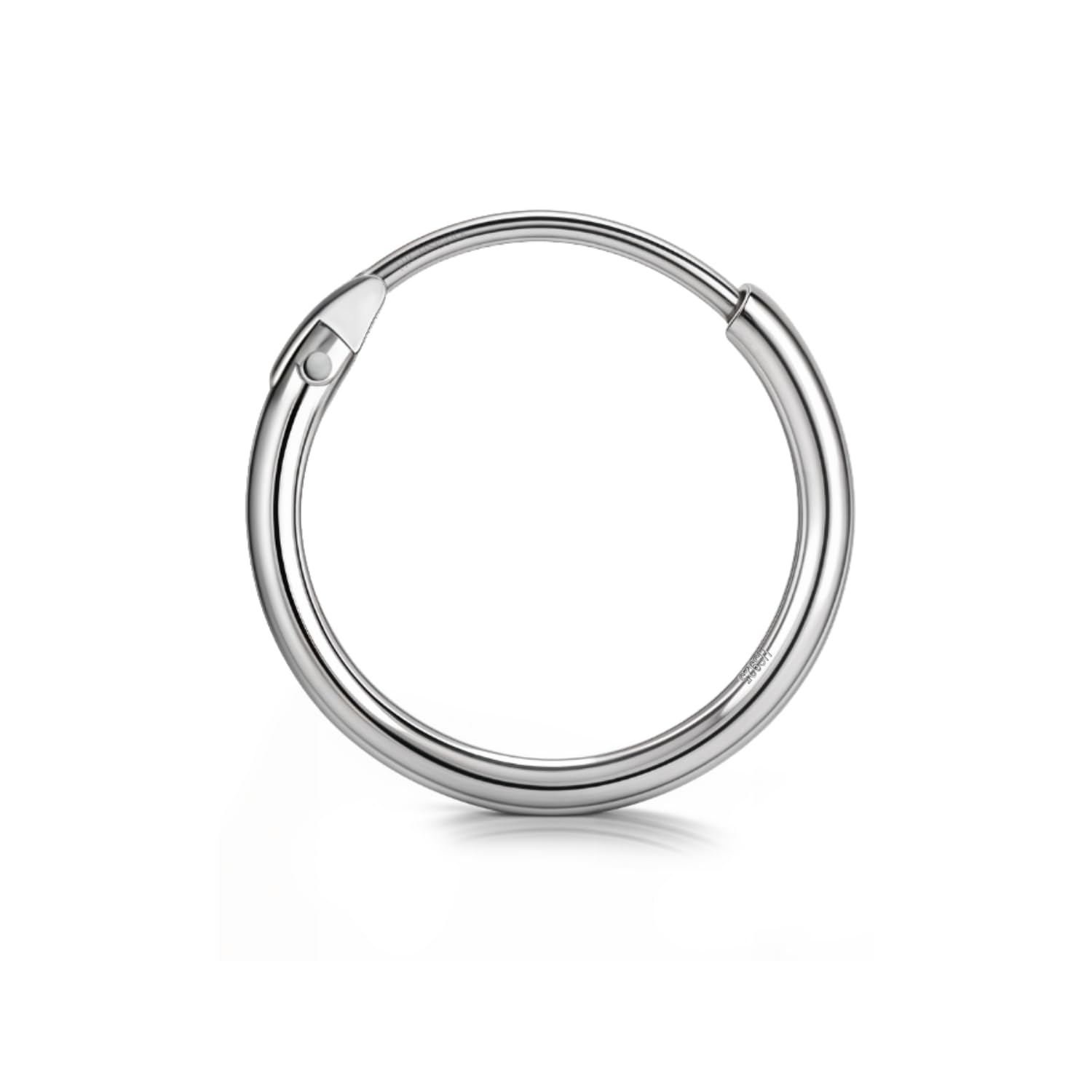 HIGHSPARK 925 Silver Hoop Earring | 92.5 Sterling Silver Round
