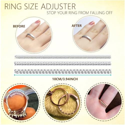 Image of Ring Mandrel Sizer Kit, Ring Making and Repair Tools with Ring Sizer, Jewelry Hammer, Jump Rings, Chains and Polishing Cloth for Jewelry Making and Ring Sizing (11-Ring Size Shaper Tool)