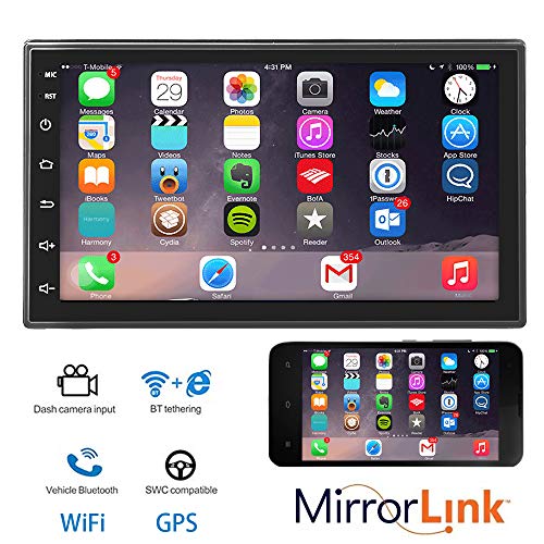 Ezonetronics Android 9.1 Car Stereo,Double Din,Navigation Bluetooth Touch Screen Car Multimedia Radio Support Netflix,Mirror Link Play