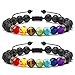 Produktbild J.Fée Chakra Armband 8mm Perlenarmband Yoga Armband Armband aus Steinperlen Verstellbares Perlenarmband Damen Herren Edelstein Perlen Armband Energie Armband Valentinstag Liebhaber