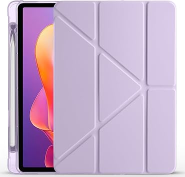 Kilifplus Xiaomi Redmi Pad 2 ile Uyumlu Kılıf Tri Folding Silikon Kalem Bölmeli Katlanabilir Standlı PU Deri Yumuşak Kapak, Tablet Kılıfı [Akıllı Kapak, Uyku Modlu] - Siyah