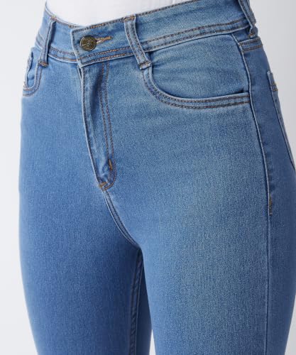 Image of Miss Chase Women's Skinny High Rise Regular /Cropped Length Stretchable Denim Jeans