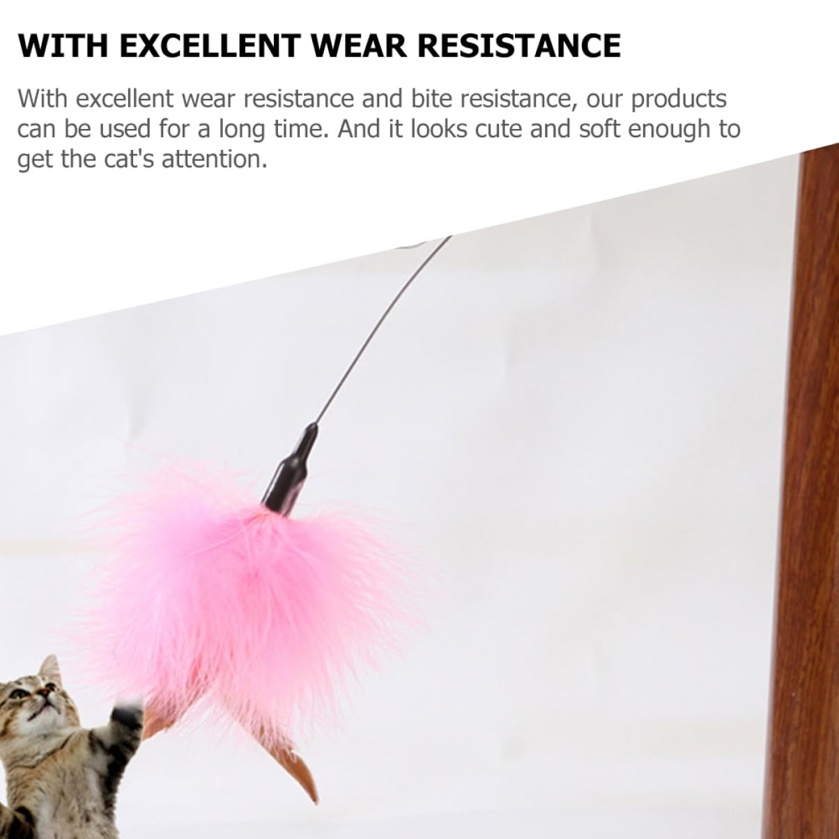 DOITOOL 2pièces De Jeu Interactives pour Chats De Jouets Plume Stimule Instinct De Chasse Accessoires Amusants pour Chats Intérieur Matériaux Sûrs Et